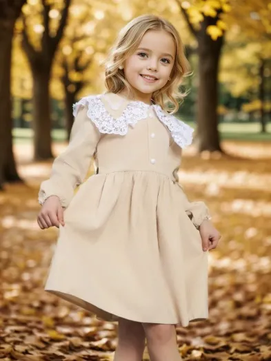 Abiti estivi con maniche a sbuffo per bambini con scollo quadrato per ragazze abito a pieghe con volant una linea swing tinta unita casual elegante gonne fluide per feste di compleanno a