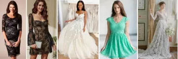 chinese dress ladies Lyon Lace Dress in White Lace – RESA