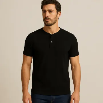 Camicia da uomo casual in cotone e lino a maniche lunghe