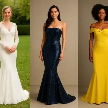 chinese dress ladies Wedtrend Women Terrocotta Mermaid Off The Shoulder Long Chiffon Bridesmaid Dress, Chiffon Color / US6