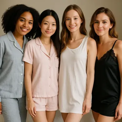 Pigiama Due Pezzi Donna Con Canotta E Pantaloni Lunghi - Morbido, Con Pizzo E Scollo A V. Set Camicia Da Notte Elegante Per Il Relax. - 3