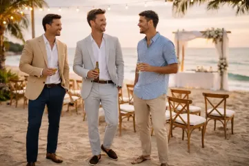 green emerald velvet dress Men's Linen Suit Summer Beach Wedding Suit 2 Piece Slim Fit Suit Groomsmen  Prom Blazer Pants Set Beige XS at Amazon Men's Clothing store