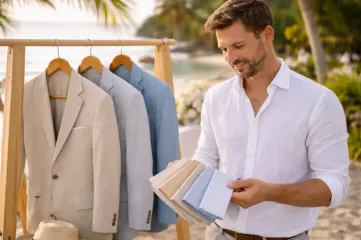 green emerald velvet dress Men's Linen Suit Summer Beach Wedding Suit 2 Piece Slim Fit Suit Groomsmen  Prom Blazer Pants Set Beige XS at Amazon Men's Clothing store main image 1