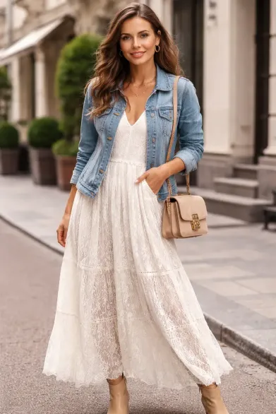 chinese dress ladies Satin Lace Applique Wedding Dress Off The Shoulder Long Sleeve Jacket US8 / Custom Color main image 0