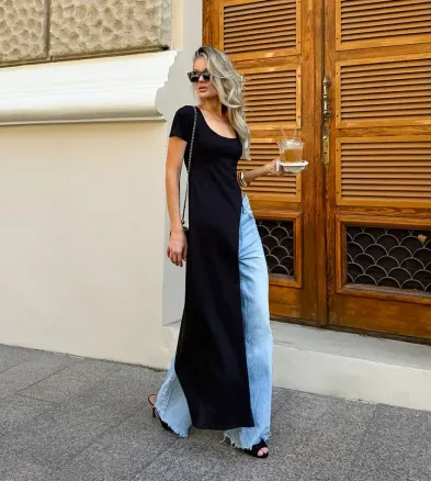 chinese dress ladies Mock Neck Shapewear Maxi Dress | Modal Slimming main image 0