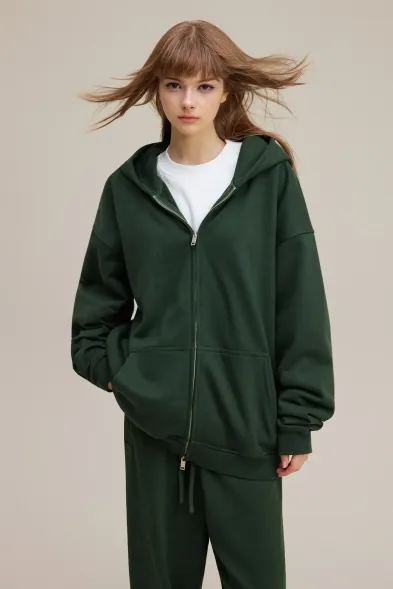 アイリーフィッシングクラブ フリースジップパーカー　Lサイズ　ダークグリーン アイリーフィッシングクラブ フリースジップパーカー Lサイズ ダーク