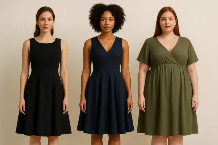 a line vs fit and flare vs empire