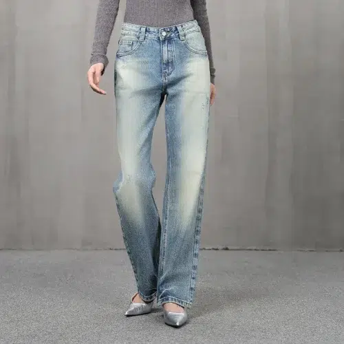 レディース ワイドレッグ ブルージーンズ | ハイウエスト リラックス